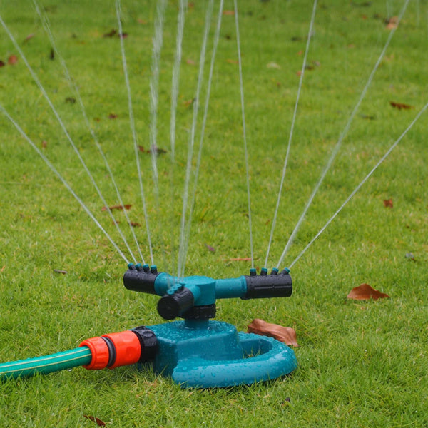1677 3 Arm 360Â° Sector Rotating Water Sprinkler Garden Pipe Hose Irrigation Yard DeoDap