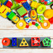 4434 Geometric Brick with box- 5 Angle Matching Column Blocks for Kids - Preschool Educational Learning Toys. DeoDap