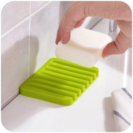 Self Draining Drying Silicone Mat Soap Dish/Soap Holder/Tray ( Set