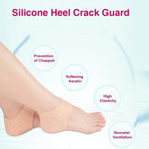 1475 Anti Crack Silicone Half Gel Heel And Foot Protector Moisturizing Socks DeoDap