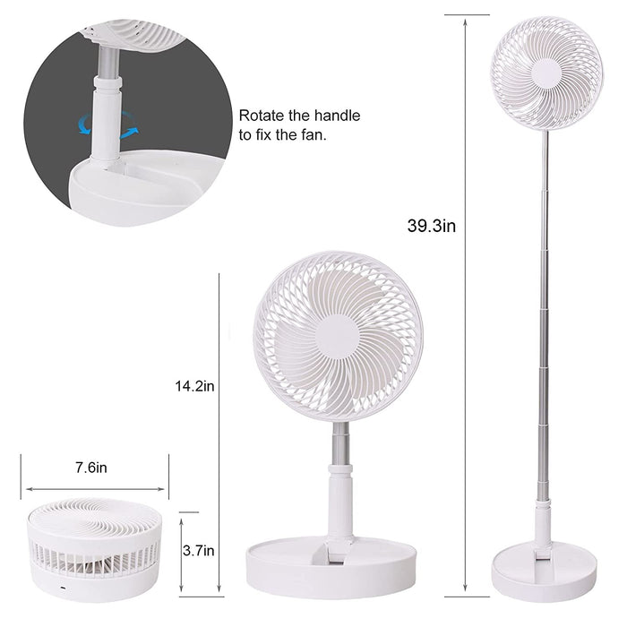 7206 TELESCOPIC ELECTRIC DESKTOP FAN, HEIGHT ADJUSTABLE, FOLDABLE & PORTABLE FOR TRAVEL/CARRY | SILENT TABLE TOP PERSONAL FAN FOR BEDSIDE, OFFICE TABLE DeoDap