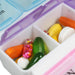 0383 Pill Case- 4 Row 28 Squares Weekly 7 Days Tablet Box Holder Medicine Storage Organizer Container DeoDap