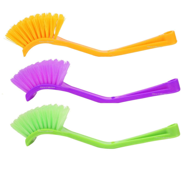 1375 Plastic Wash Basin/Toilet Seat Cleaning Brush (Multicolour) DeoDap