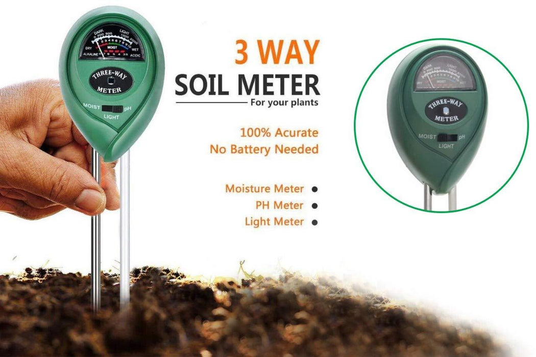 473 Soil Tester 3-in-1 Plant Moisture Sensor (Green) DeoDap