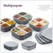 2031H Plastic 4 Sections Multipurpose Dry Fruit/ Chocolates/Mouth Freshener/Sweet Box Set | Serving Tray. DeoDap