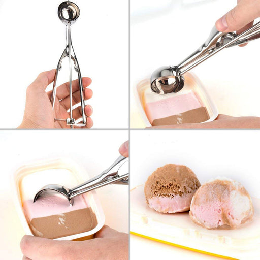 2523 Ice Cream Serving Spoon Scooper (Stainless Steel) DeoDap