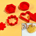 2424 Cookie Cutter with Shape Heart Round Star and Flower (4 Pack) DeoDap