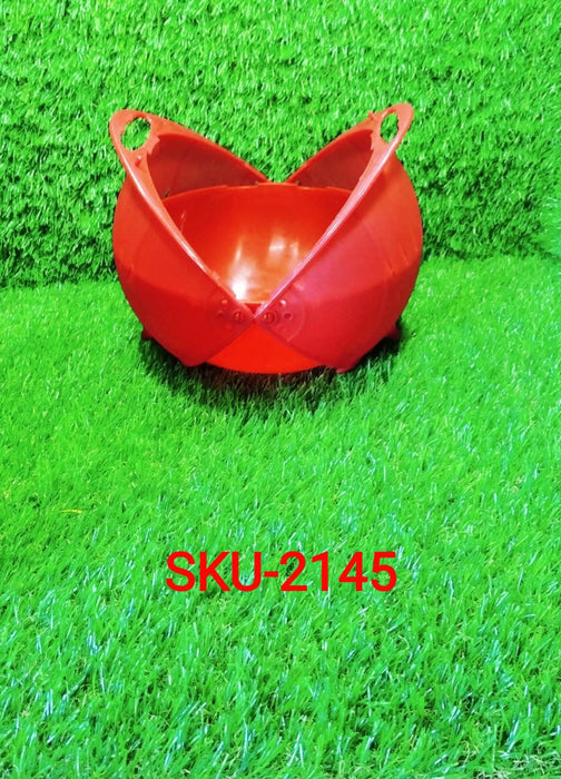 2145  Plastic Revolving Multi Functional Rice, Vegetable Fruit Wash Basket Bowl (Multi Colour) DeoDap