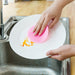 6078 Silicone Dish Scrubber Sponge Mildew Free, Non Stick (Mix Color) DeoDap