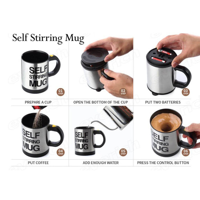 4791 Self Stirring Mug used in all kinds of household and official places for serving drinks, coffee and types of beverages etc. DeoDap