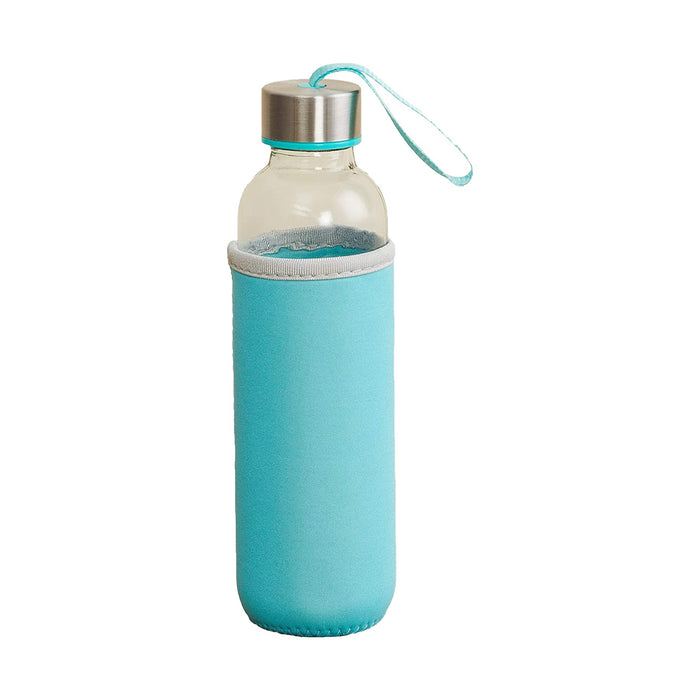 1199 Glass Water Bottle (500 ml) With Cover DeoDap