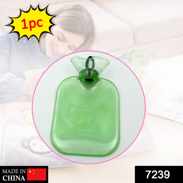 7239 Transparent Personal Care Rubber Hot Water Heating Pad Bag for Pain Relief (Small) DeoDap