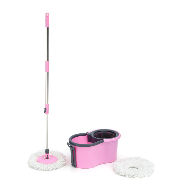 4941 Quick Spin Mop Plastic spin, Bucket Floor Cleaning, Easy Wheels & Big Bucket, Floor Cleaning Mop with Bucket DeoDap