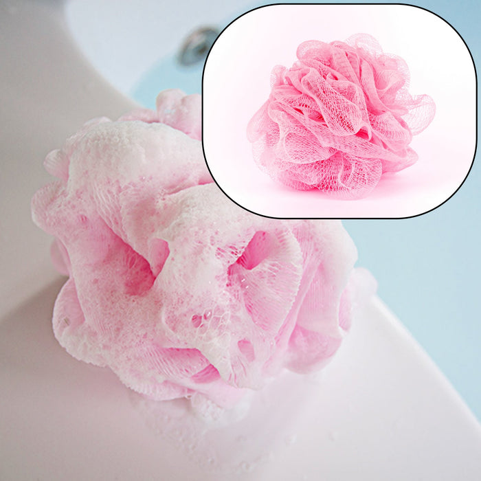 6074 Bath Shower Loofah Sponge Pouf Body Scrubber (Pack of 6Pcs) DeoDap