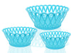2088 Multipurpose Round Storage Plastic Basket Tray (3pcs) DeoDap