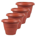 Heavy Plastic Planter Pot – Durable Brown Gamla | Indo Glow