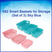 062 Smart Baskets for Storage(Set of 3) Sky Blue DeoDap