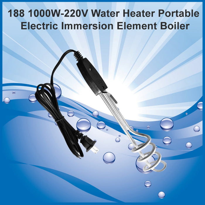 GM Immersion Rod Water Heater with Bucket Guard - 1000W Hot Pro Immersion  Water Heater Rod Superior Copper Element, Heat Resistant Handle, Nickel