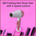 389 Folding Hair Dryer Hair with 2 speed control DeoDap
