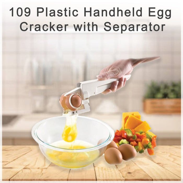 109 Plastic Handheld Egg Cracker with Separator DeoDap