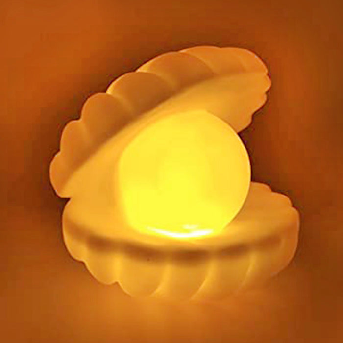 6621 Pearl Shell Night Lamp Decorate Desk Lights Nursery Toy Lamp Led Pearl Shell Night Lights For Bedroom & Home DeoDap