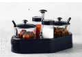 Spice Condiment Set with Transparent Jars & Removable Cups | Ganesh