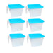 2454 Air Tight Unbreakable Big Size 1100 ml Square Shape Kitchen Storage Container (Set of 6) DeoDap