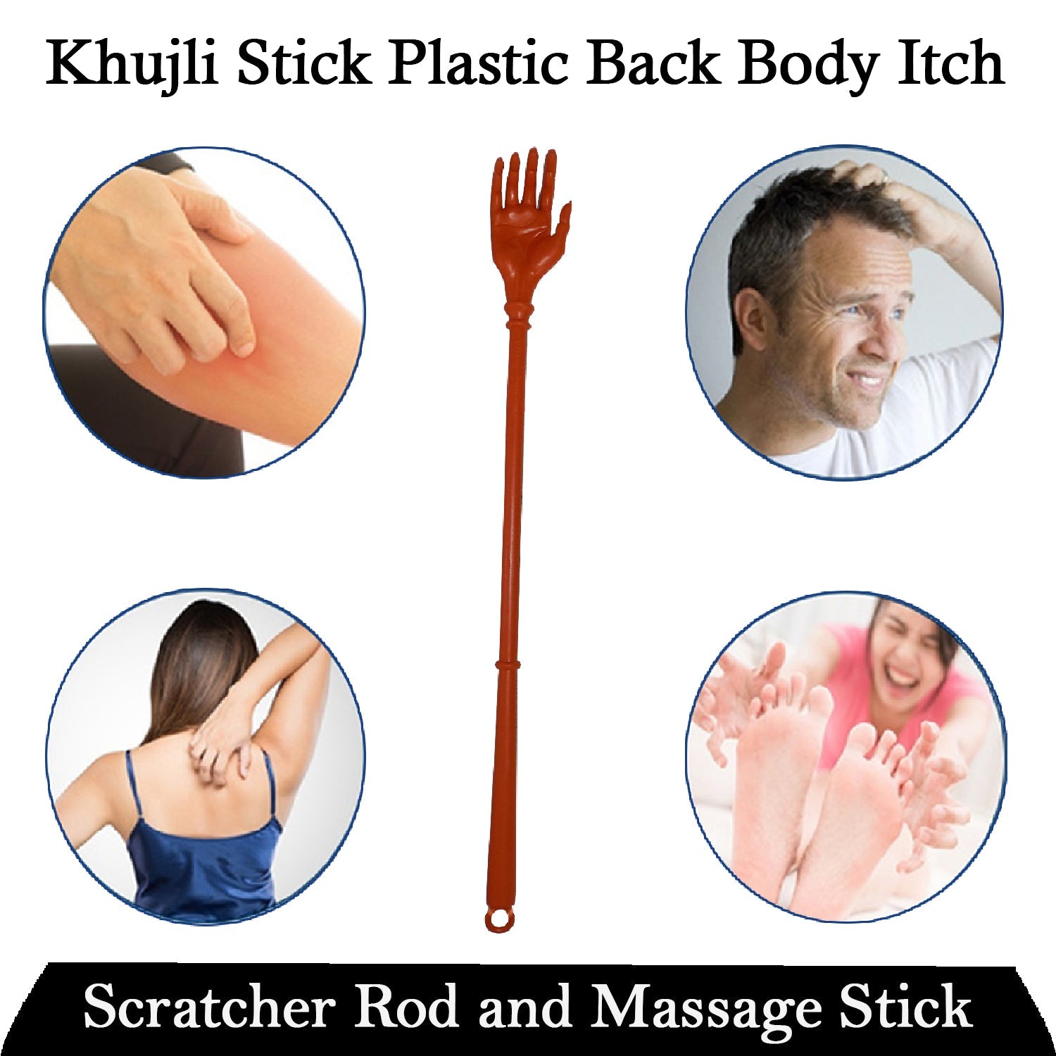 Back scratcher rod, lightweight and durable.