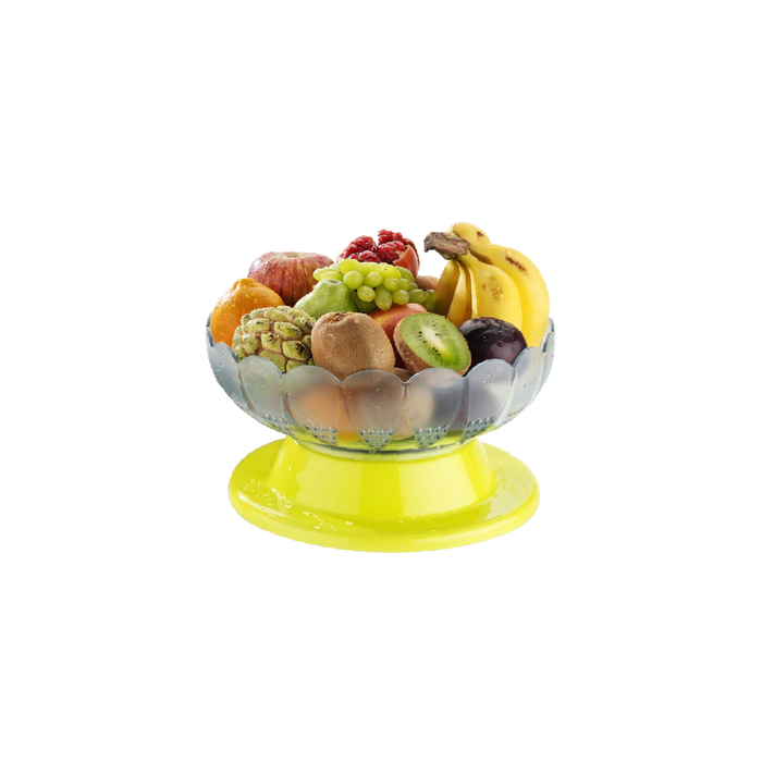 2459 Absolute Plastic Round Revolving Fruit and Vegetable Bowl DeoDap