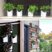 3858 Plastic Vertical Hanging Planter Pot, Multicolour, DeoDap
