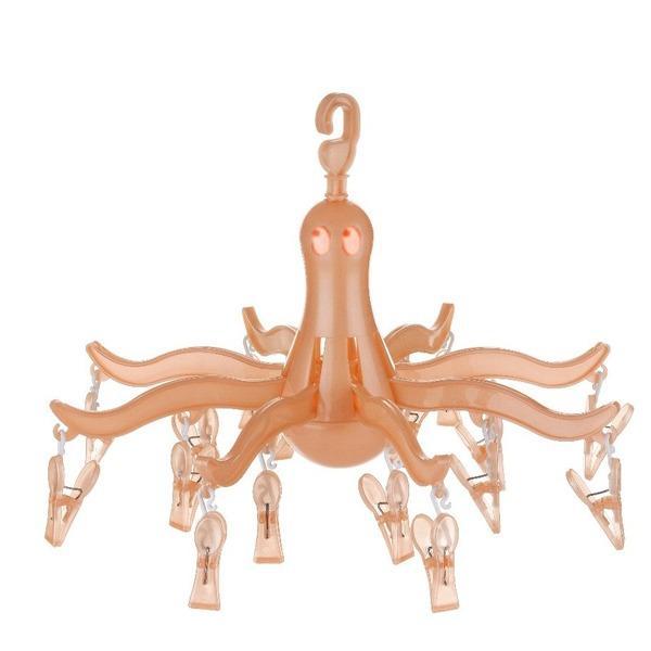 336_Small Octopus Folding Hanging Dryer Round Folding with 16 Pegs (Multicolor) DeoDap