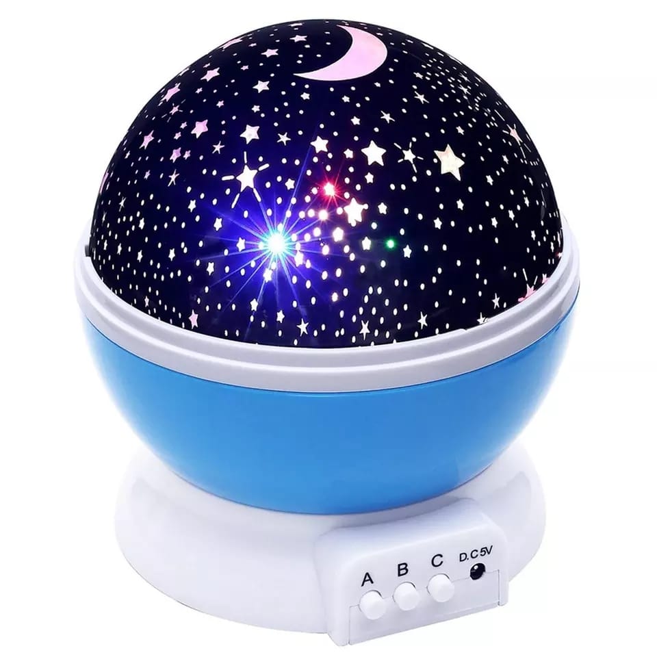 Star projector night lamp with color change feature