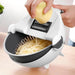 2161 10 in 1 Multifunctional Vegetable Fruits Cutter/Slicer Shredder with Rotating Drain Basket DeoDap