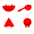 Dough Press Mould – 4 Pc Red Plastic Set | Bake & Dwell