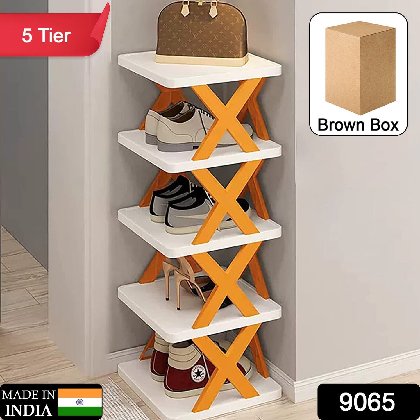 Shoe rack in white color