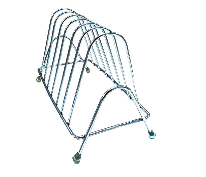 2135 Stainless Steel Square Plate Rack Stand Holder for Kitchen DeoDap