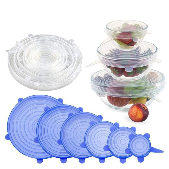 2118 Silicone Lid Set, Silicon lids for containers, Silicon Stretchable lids, Silicone lids and Cover DeoDap