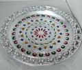 Silver Plated Pooja Thali – Festive & Worship Decor | Indo Glow