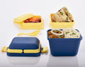 Airtight Lunch Box – 3 Compartment, Push Lock | Lunchie Bunchie