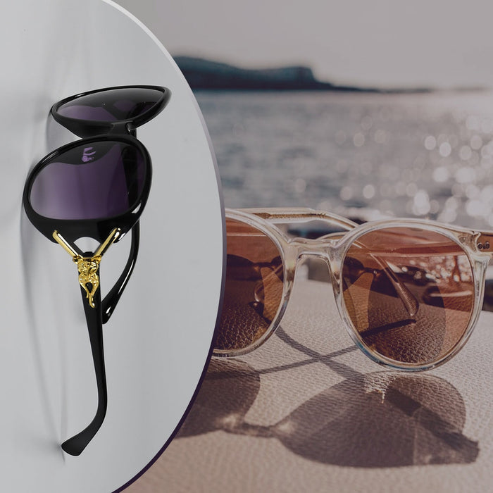 7706 Women Specs Black Polarized Sunglasses Elegant Female Sunglass For Indoor & Outdoor Use DeoDap